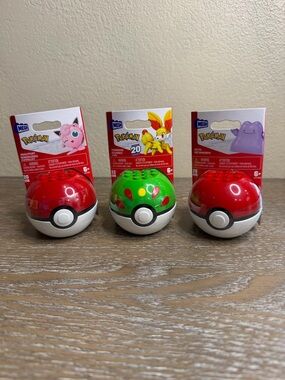 Mega Block Pokemon Toy Kit Bundle (3 Balls)